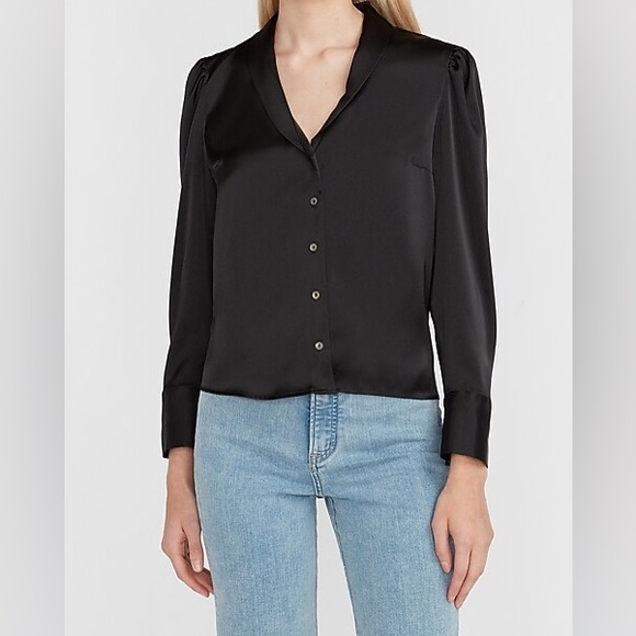 NWT Express Satin Top in Rust - Picture 2 of 4